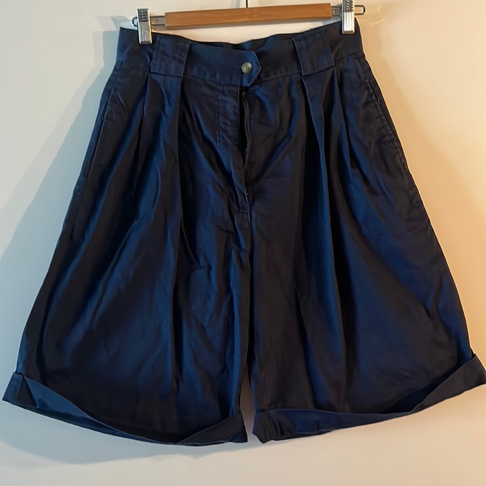 Vintage High Waist Pleated Shortd